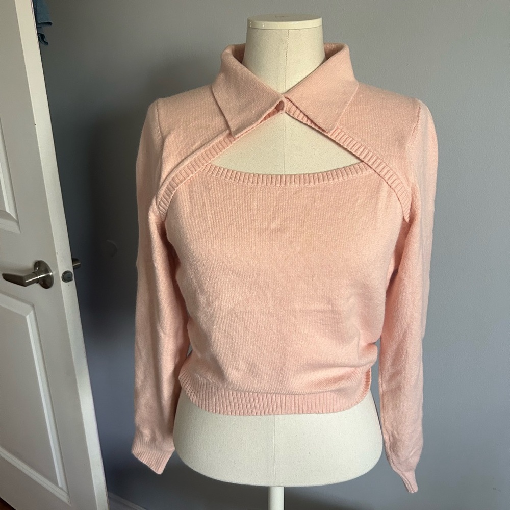 & Other Stories Cream Cowl Neck Sweater